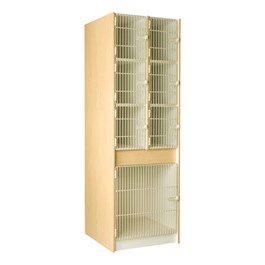 Multi-Sized Instrument Locker w/ Grille Doors - 7 Compartments (27\" D)